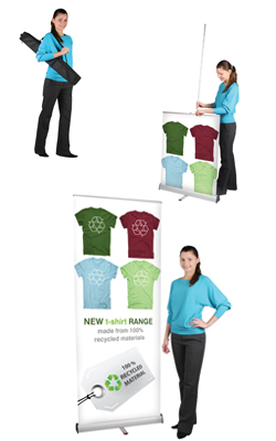 Mainostelineen pystytys